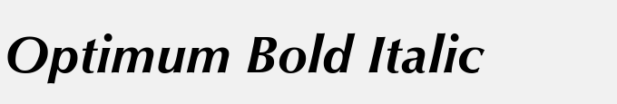 Optimum Bold Italic