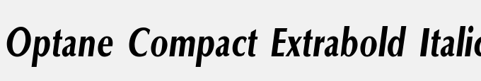 Optane Compact Extrabold Italic
