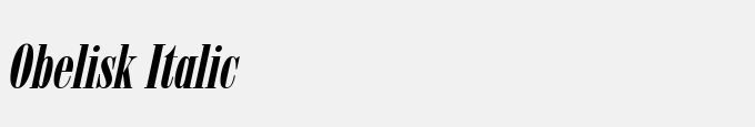 Obelisk Italic