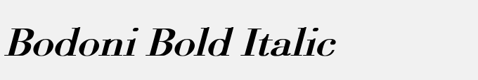 Bodoni Bold Italic
