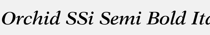 Orchid SSi Semi Bold Italic