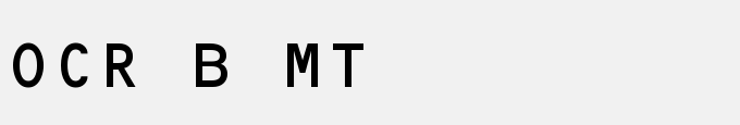 OCR B MT