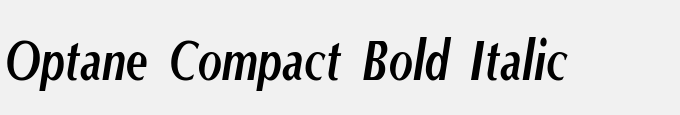 Optane Compact Bold Italic