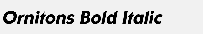 Ornitons Bold Italic