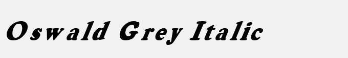 Oswald Grey Italic