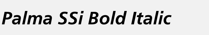 Palma SSi Bold Italic
