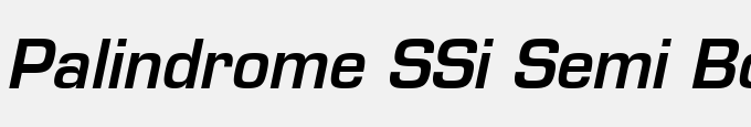 Palindrome SSi Semi Bold Italic