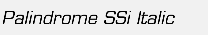 Palindrome SSi Italic