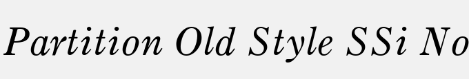 Partition Old Style SSi Normal