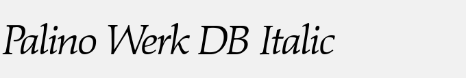 Palino Werk DB Italic