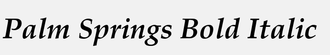 Palm Springs Bold Italic