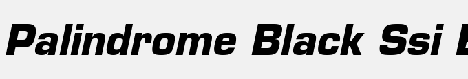 Palindrome Black SSi Bold Italic