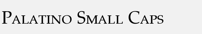 Palatino Small Caps