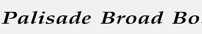 Palisade Broad Bold Italic