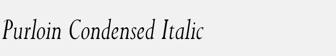 Purloin Condensed Italic