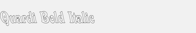 Quardi Bold Italic