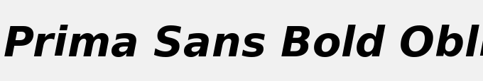 Prima Sans Bold Oblique BT