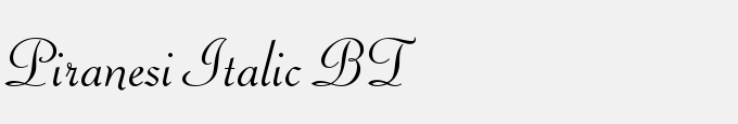 Piranesi Italic BT