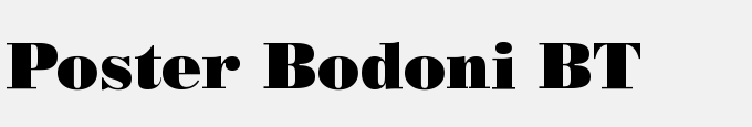 Poster Bodoni BT