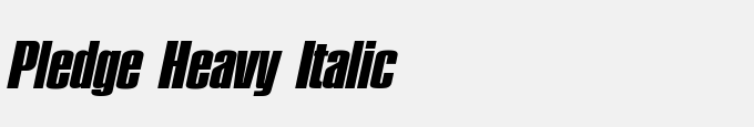 Pledge Heavy Italic