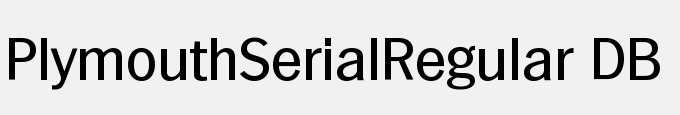Plymouth-Serial-Regular DB