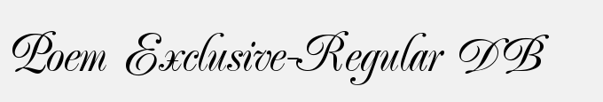 Poem Exclusive-Regular DB