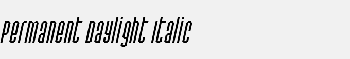 Permanent Daylight Italic