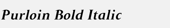 Purloin Bold Italic