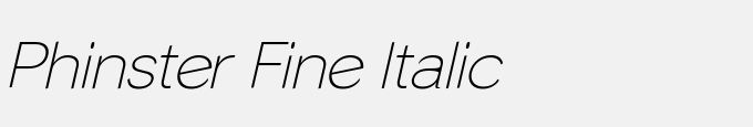 Phinster Fine Italic