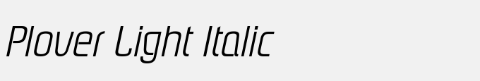 Plover Light Italic