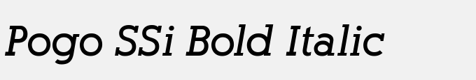 Pogo SSi Bold Italic