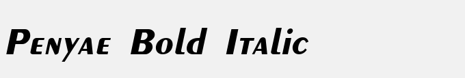Penyae Bold Italic