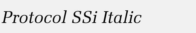 Protocol SSi Italic