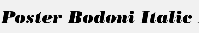 Poster Bodoni Italic BT