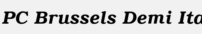PC Brussels Demi Italic