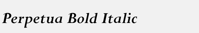 Perpetua Bold Italic