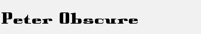 Peter Obscure Bold