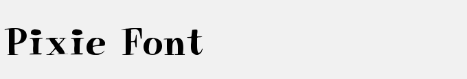 Pixie Font