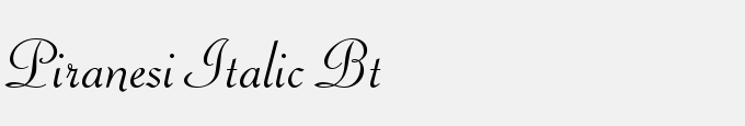 Piranesi Italic BT