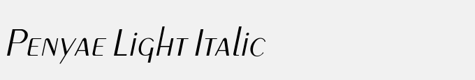Penyae Light Italic