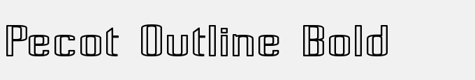 Pecot Outline Bold