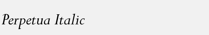 Perpetua Italic