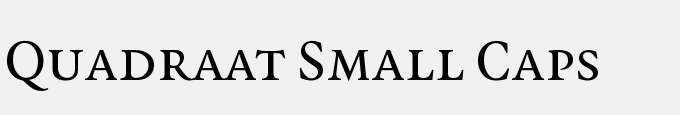 Quadraat Small Caps