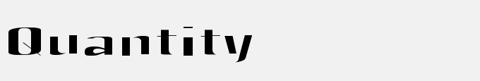 Quantity