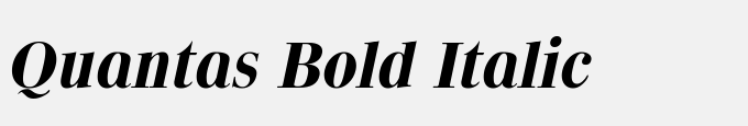Quantas Bold Italic