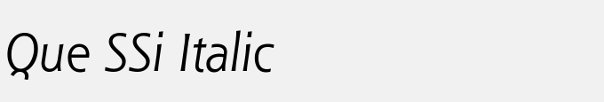 Que SSi Italic