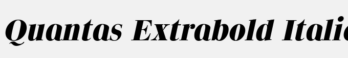 Quantas Extrabold Italic