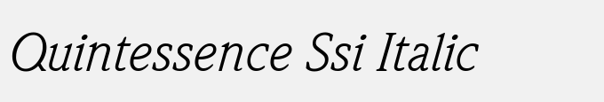 Quintessence SSi Italic