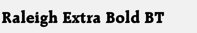 Raleigh Extra Bold BT