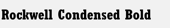 Rockwell Condensed Bold